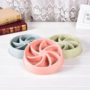 Anti-Schling-Napf für Haustiere mit Wirbeldesign in Pink Blau und Grün für Hunde