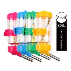 80ml automatic hanging water bottle for hamsters and rabbits in four bright colors