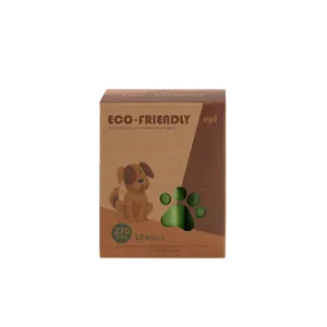 Eco-friendly EPI biodegradable pet poop bags 18 rolls 270 count with lavender scent