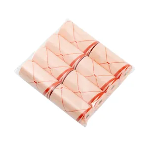 6 rolls of degradable EPI pet waste bags with red bone pattern for dog poop cleanup