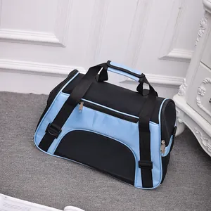 Portable Breathable Pet Carrier Bag For Cats Small Dogs Foldable Travel Shoulder Bag Mesh Handbag For Outdoor Trip
