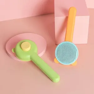 Cute bear-shaped pet grooming brush for cats and dogs, effective deshedding and cleaning tool.