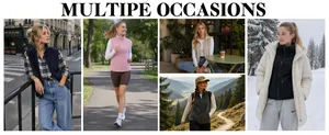 Chaleco de forro polar para mujer mostrado en múltiples escenarios al aire libre