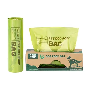 Bolsas biodegradables para excrementos de perro con olor a lavanda 200 unidades con caja