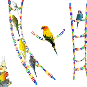 Buntes Kunststoff C-Link Kettenspielzeug für Papageien DIY Kletterleiter und Schaukel