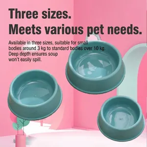 Set of three deep teal non-slip pet bowls for dogs and cats available in various sizes