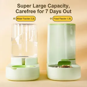 Distributeur automatique de nourriture et d'eau pour animaux avec 2,2L