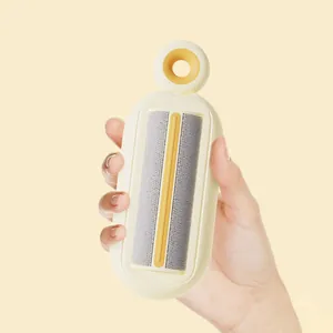 Cepillo portátil removedor de pelo de mascotas para limpiar ropa, edredones y muebles