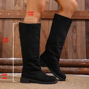 Detailed measurements for black ruched tall Western cowboy riding boots for women