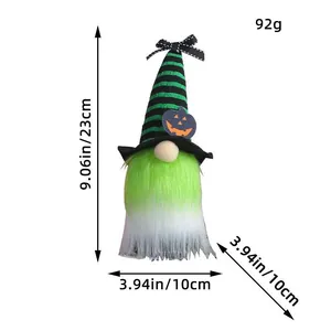 Halloween Mini Faceless Gnome Plush Doll Wizard Hat Pumpkin Bat Skull Decorative Ornament For Home Holiday Party Props