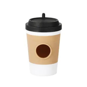 Détail du distributeur de sacs à déjections canines portatif en forme de tasse à café