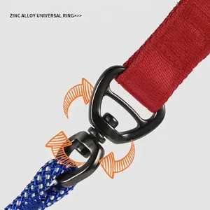 Durable dog leash swivel joint made of high-quality zinc alloy to prevent tangling.