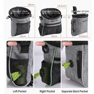 Bolsa de entrenamiento para perros impermeable de tela Oxford con bolsillos prácticos