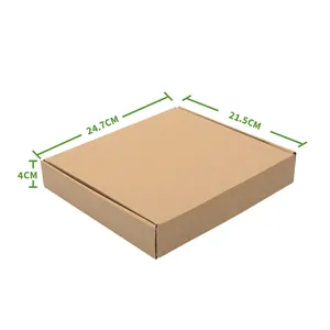 Packaging box dimensions for biodegradable pet poop bags: 24.7cm x 21.5cm x 4cm