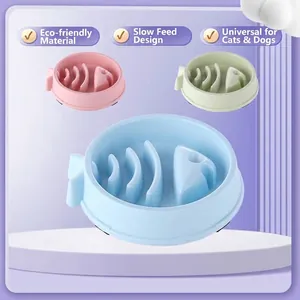 Slow Feeder Dog Bowl For Large Small Dogs Cat Bowl Anti Choking Pet Feeding Bowl Non Slip Design Durable Plastic Pet Supplies