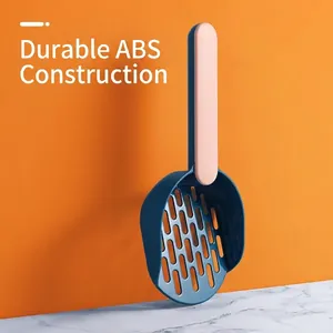 Durable ABS plastic cat litter scoop with large filter holes for tofu litter cleaning