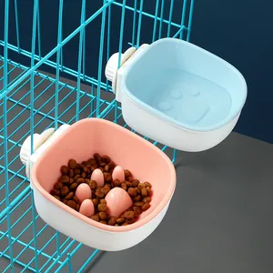 Gamelles suspendues pour cage avec design anti-glouton pour petits chiens et chats