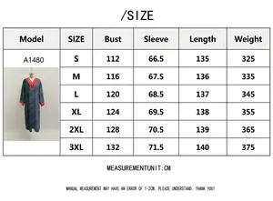 Detailed size chart for women's V-neck long sleeve printed maxi dress in CM and grams