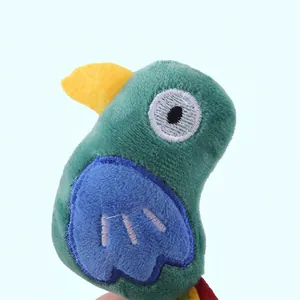 Cute bird shaped plush catnip toy for cats with durable scratch resistant material