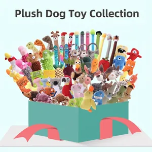 Plush Dog Squeaky Toys For Aggressive Chewers Squeaky Pet Chew Toys For Boredom Relief Teeth Cleaning Interactive Puppy Soft Stuffed Animal Dinosaur Snake Shapes