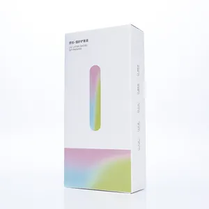 Minimalist cat litter shovel set packaging in clean white with colorful gradient