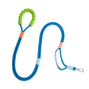 Hands Free Multi Functional Dog Leash Reflective P-Chain Braided Pet Lead With Foam Handle For Outdoor Training Walking