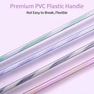High-quality durable PVC plastic handles for interactive cat teaser wand toys detail