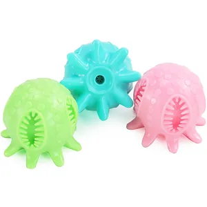 Lot de jouets couineurs en forme de poulpe en TPR pour chiens pour le jeu interactif