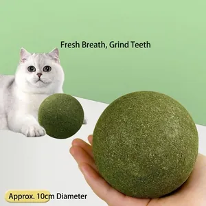Giant Catnip Ball Cat Toy Compressed Natural Mint Ball For Cats Teeth Cleaning Grinding Boredom Relief Interactive Kitten Toy PP
