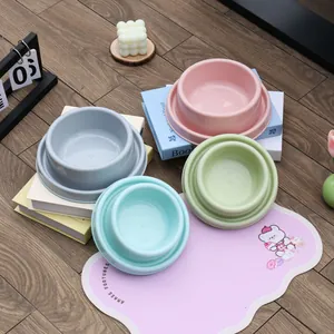 Antislip mierenbestendige verhoogde voerbakken voor honden en katten in pastelkleur