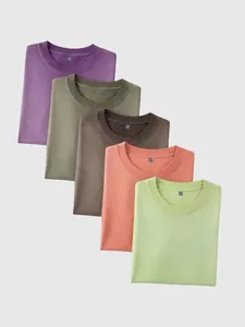 Vintage washed cotton t-shirts in multiple colors for a distressed retro look