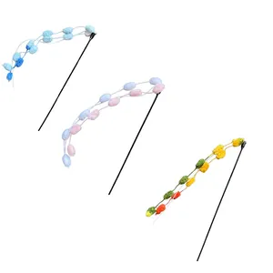 Set di tre bacchette per gatti con pompon colorati per il gioco interattivo quotidiano