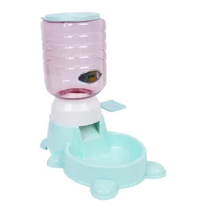 Distributeur automatique de nourriture et d'eau pour chiens et chats, grande capacité rose et vert