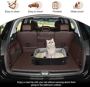 Tragbare faltbare Katzentoilette fürs Auto mit wasserdichtem Innenfutter