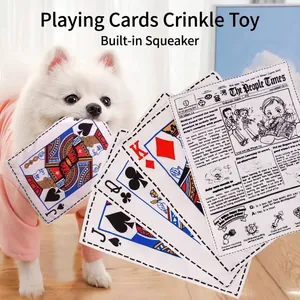 Gioco per animali in carta sonora con design a carte da gioco e giornale simulato