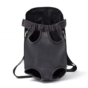 Breathable mesh pet carrier backpack for portable outdoor travel with small dogs