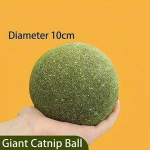 10cm Extra Large Giant Compressed Catnip Ball Toy for Indoor Cats to Chew and Play