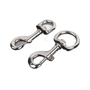 Heavy duty metal swivel bolt snap hooks for pet leashes and hardware accessories