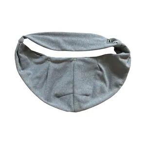 Grey breathable foldable pet sling carrier for cats and small dogs up to 6.5kg capacity
