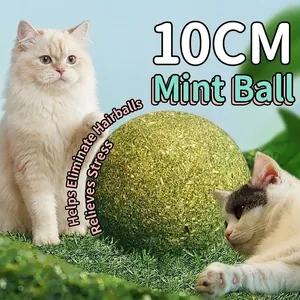10cm Giant Organic Catnip Ball Large Herbal Toy for Cats to Play and Relieve Stress
