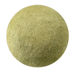 10cm giant compressed catnip ball for cats, durable teeth grinding ball toy on white background