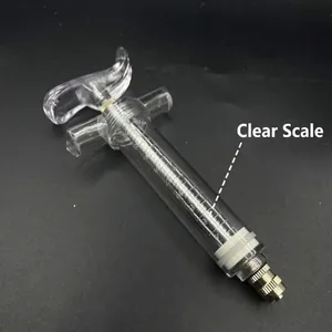 Clear plastic bird feeder syringe with precise scale markings for animal feeding