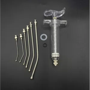 Bird feeding set with plastic syringe and 6 metal gavage needles for parrots
