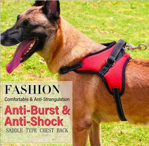 Rotes, zugfreies Hundegeschirr Sattel-Brustgurt für große Hunde im Freien