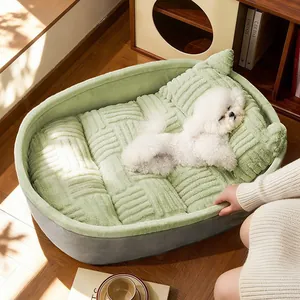 Universal Four Seasons Pet Bed Soft Plush Dog Bed Breathable Cat Sofa Mat For Small Medium Dogs Warm Washable Pet House