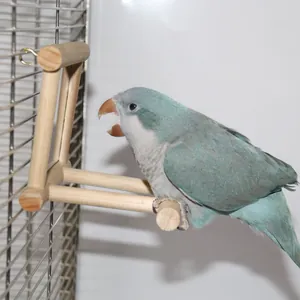 Vogelkäfig-Zubehör aus Holz: Dreieckige Sitzstange für kleine bis mittlere Vögel