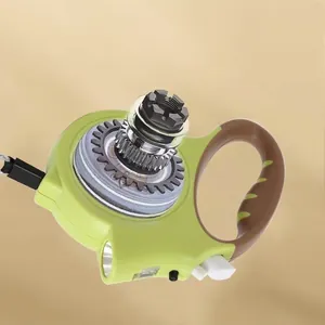 Automatic 5m retractable dog leash featuring LED light and a durable internal gear mechanism