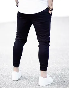 High-performance men's slim-fit black sports joggers for gym and basketball training
