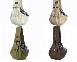 Portable pet carrier sling bag for cats and dogs available in four stylish colors