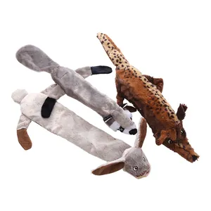 Set interattivo di tre lunghi peluche per cani con motivi realistici di animali selvatici
